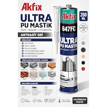 Antrasit Gri Ultra Pu Mastik Yapı-inşaat-otomobil Hızlı Kuruma Demir Sac Alüminyumda Beton Ahşap Bakır Seramikte 280 Ml