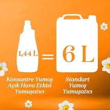 Açık Hava Etkisi Konsantre Çamaşır Yumuşatıcısı Nergis 1440 Ml 60 Yıkama 0.75 LT - 2.5 LT - 12 KG