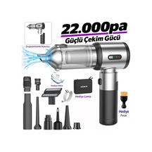 Northcity Ezere Duoforcevac 22000pa Güçlü Portatif Taşınabilir Vakumlu Kablosuz Üflemeli Mini Araç Süpürgesi- 5775