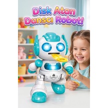 Uzaktan Kumandalı Sesli Işıklı 9 Fonksiyonlu Programlanabilir Disk Fırlatan Şarkıcı Oyuncak Robot