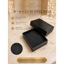 8x6x2 Cm Özel Kutu Siyah Süngerli Hediyelik Premium Sunum Kutusu