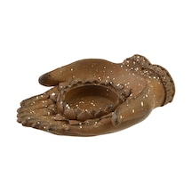 Vitale Hand Tealight Mumluk Kahverengi 14 10 2,5 Cm
