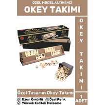 Özel Model Uzun Ömürlü Dayanıklı Aile Ev Arkadaş Kahve Cafe Oyun Takımı Altın İnci 101 Okey Takımı