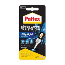 Pattex Süper Japon Yapıştırıcısı Güçlü Jel, Siyanokrilat Bazlı, Hareketli Yüzeylere Uygun, Çok Amaçlı, Anında Güçlü Tutuş Sağlayan Hızlı Yapıştırıcı, 3g