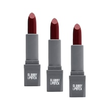 Uzun Süre Kalıcı Yoğun Renk Veren Nemlendirici Parlak Ruj - Glossy Lipstick 324 Raspberry Marmalade 3 Paketi Abanoz