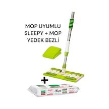 Sleepy Uyumlu Mop + Mop Uyumlu Sleepy Yüzey Temizlik Havlusu 50'lu