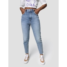 Tho 90's Mom Regular Fit Kadın Pantolon Mavi