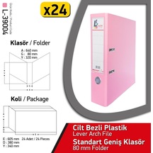 Laçin Klasör Pembe Geniş 24 Adet 1 Koli