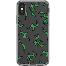 Apple Uyumlu iPhone Xs Max Şeffaf Kılıf Şeffaf Wallpaper 5 Tasarımlı
