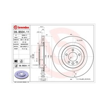 Brembo Fren Dıskı Arka Land Rover Range Rover L405 L494 Brembo 09b50411 Lr189047