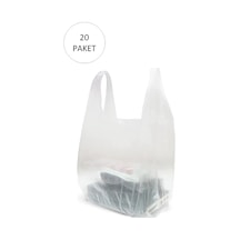 Tedar Şeffaf Atlet Poşet Küçük Boy 24x43 Cm 20 Paket Takriben 6.000 Adet Najmaddin
