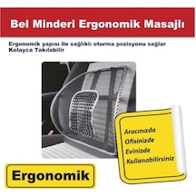 Bel Arkası Masajlı Sırtlık Ortopedik Siyah