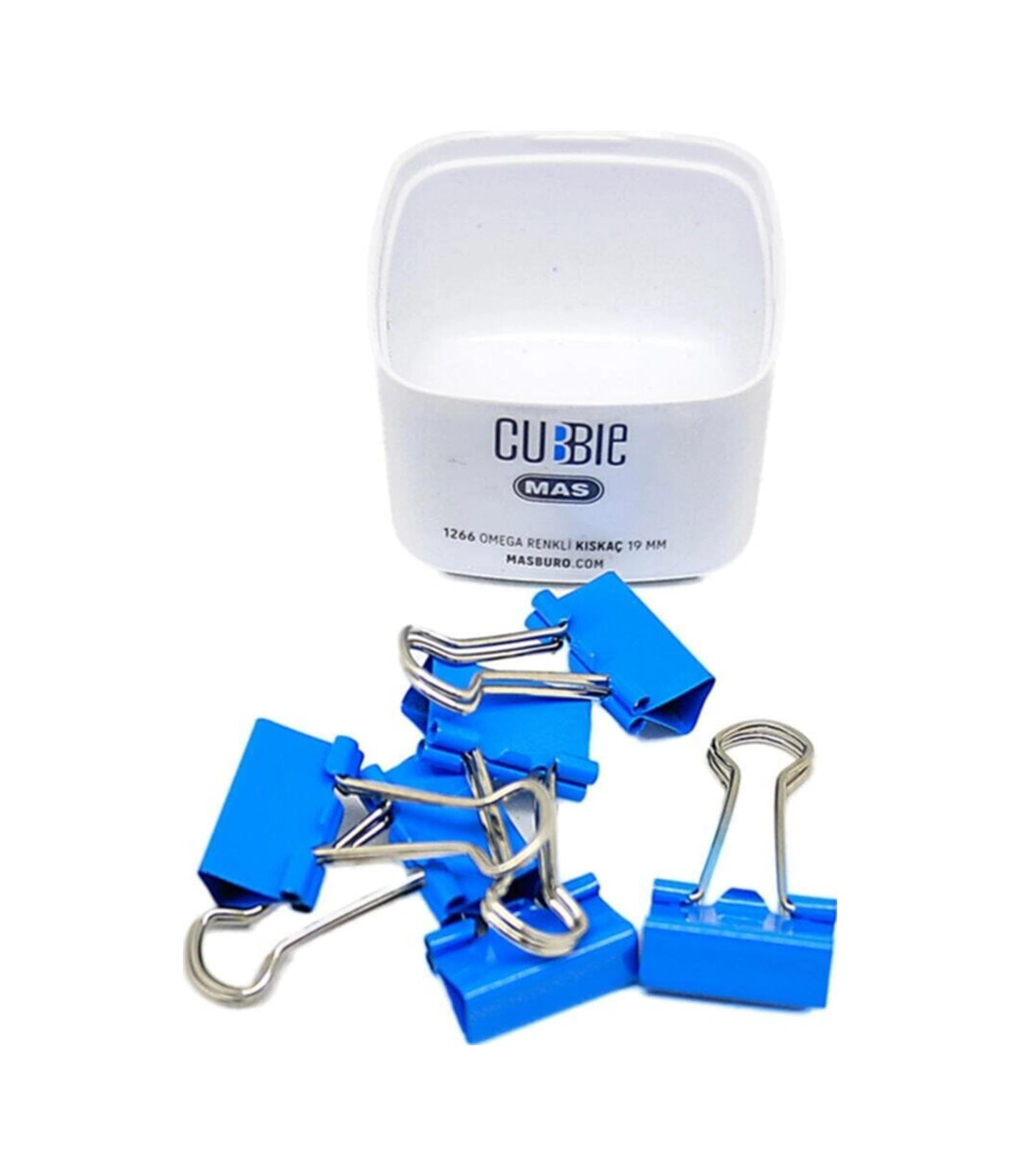 1266 Cubbıe Omega Renkli Kıskaç 19mm-mavi