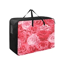 Unimarket Pembe Güller Yorgan Saklama Çantası Büyük Battaniye Dolap Organizatörleri Kral/kraliçe Yorgan, Yastık, Yorgan, Yatak Için Giysi Saklama Torbaları Ecqzvv