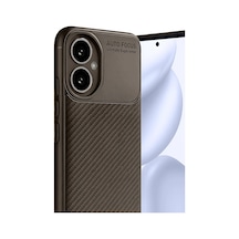 Uray Store Honor 400 Kılıf Auto Focus Karbon Kapak - Kahverengi