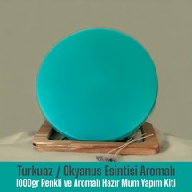 Tabsecret Candle 1kg Renkli-aromalı Mum Yapım Kiti Turkuaz-okyanu