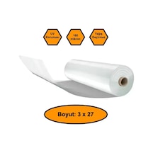 160 Micron Naylon Örtü, Şeffaf Su Geçirmez Naylon, 3x27 Metre