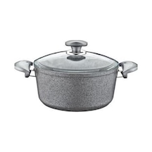 OMS GR099 Granit Gri Derin Tencere 18 x 10 CM