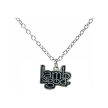Lamb Of God Logolu Metal Kolye 60 Cm Zincirli Rock & Metal Unisex Takı Çok renkli
