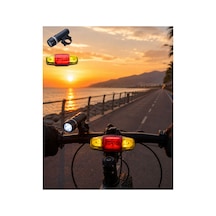 Gece Sürüşü İçin Bisiklet Far Seti Led Ön Ve Arka Işık Takımı Kırmızı Kırmızı