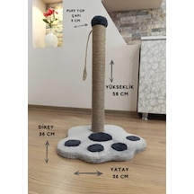 Kedi Tırmalama Tahtası Pati Modelli 50 Cm Büyük Boy Tırmalama Kedi Oyun Alanı Peluş Başlıklı