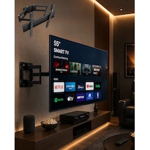 32 55 İnç Televizyon Askı Aparatı Duvara Monte Hareketli Tv Tutucu Mh-hs0334-0849