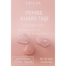 Sertifikalı Pembe Kuvars Taşı Kütle 10-15 Mm Cüzdan Boy Aşk Ve