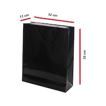 Parlak Siyah Karton Çanta 25Adet 32X38X11