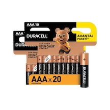Duracell Alkalin Ince Pil Aaa 20'li Paket 2 x 10 Adet