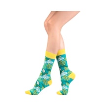 Ozzy Socks Lime Desenli Çorap Çok Renkli