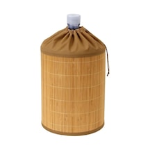 Hasır Bambu Damacana Kılıfı 53x42 Cm El Örgüsü Hasır Damacana Örtüsü, Estetik Su Damacanası K Natural