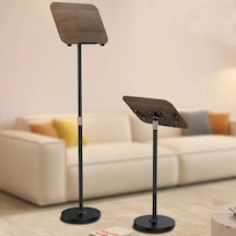 Çok Amaçlı Kitap Okuma Standı 55cm Yükseklik Laptop Tutucu, Nota Sehpası, Projeksiyon Ve Sunum Standı, Katlanabilir Dayanıklı Metal & Ahşap Tasarım - S02 Çok Renkli