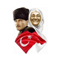 Zübeyde Hanım Ve Atatürk Sticker 18 Cm