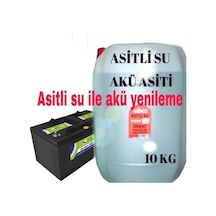 Asitli Su 10Kg Akü Asiti %100Etkili 1Lt-2Lt-3Lt-5Lt-10Lt Mevcut