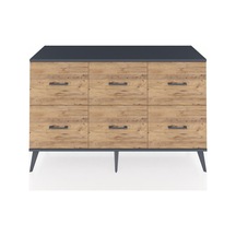 Kronos Konsol 6 Çekmeceli 132x59x83 Aytaşı-antrasit/çam Antrasit/çam