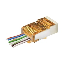 Cat6e Ez Rj45 Metal Konnektör 100 Adet Plastik Kutu - Turuncu Nd2421 Evimdeyokyok