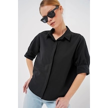 Kısa Kol Gömlek 20312 - Siyah Si Yah Siyah