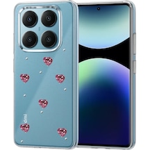 Newface Xiaomi Redmi Note 14 Pro 4g Fiyonk Desenli Kapak - Desen 3 Mavi