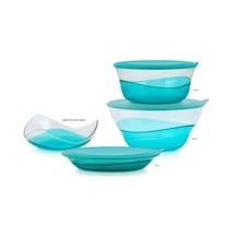 Damla Servis Ve Saklama Kabı 4lü Set Mavi