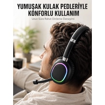 Znv Zenvia Mey İthalat Bluetooth 5.0 Rgb Işıklı Mikrofonlu Kablosuz Kulak Üstü Kulaklık Znv2025 Cmn