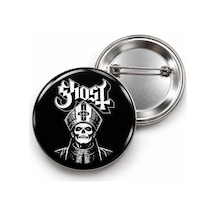 Ghost - Gotik Portre - 58mm Rozet Çok Renkli