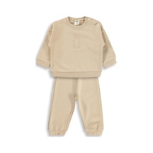 Civil Baby Tavşan Baskılı Basic 6-18 Ay Takım - Bej
