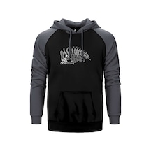 The Last Of Us Ellie Tattoo Gri Renk Reglan Kol Kapşonlu Sweatshirt Gri