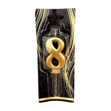Mum Gold 8 Rakam - Doğum Günü Pasta Mumu 0 - 99