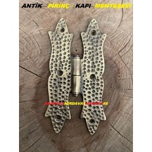Antik Kapı Menteşesi Pirinç Sarı Ahşap Kapı Menteşesi 17cm Sağ