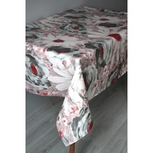 Elyaf Silinebilir Pvc Muşamba Masa Örtüsü Pasteliripapatya Pudra