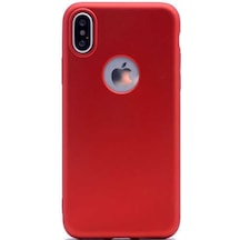 Apple Uyumlu iPhone Ekılıf Xs Max 6.5 Kılıf Mat Soft Premier Silikon Kapak Kırmızı
