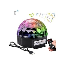 Parti Malzemesi Sese Duyarlı Bluetoothlu Led Küre Disko Topu Renkli Işıklı Lazer Beyaz