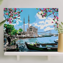 Palmiye Hobi Sanat Sayılarla Boyama Tuval Seti Fırça Boya Dahil Çıtalı 40x50 Cm - Ortaköy