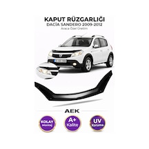 Dacia Sandero 2008-2012 Araca Özel Üretim "4mm" Kaput Rüzgarlığı